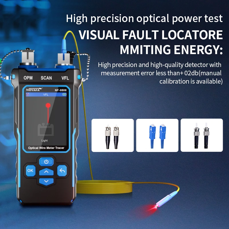 Noyafa NF-8508 Network Cable Tester with OPM VFL PoE Digital LCD Display Cable Tracker RJ11 RJ45 Line Finder Network Tools network cable tester