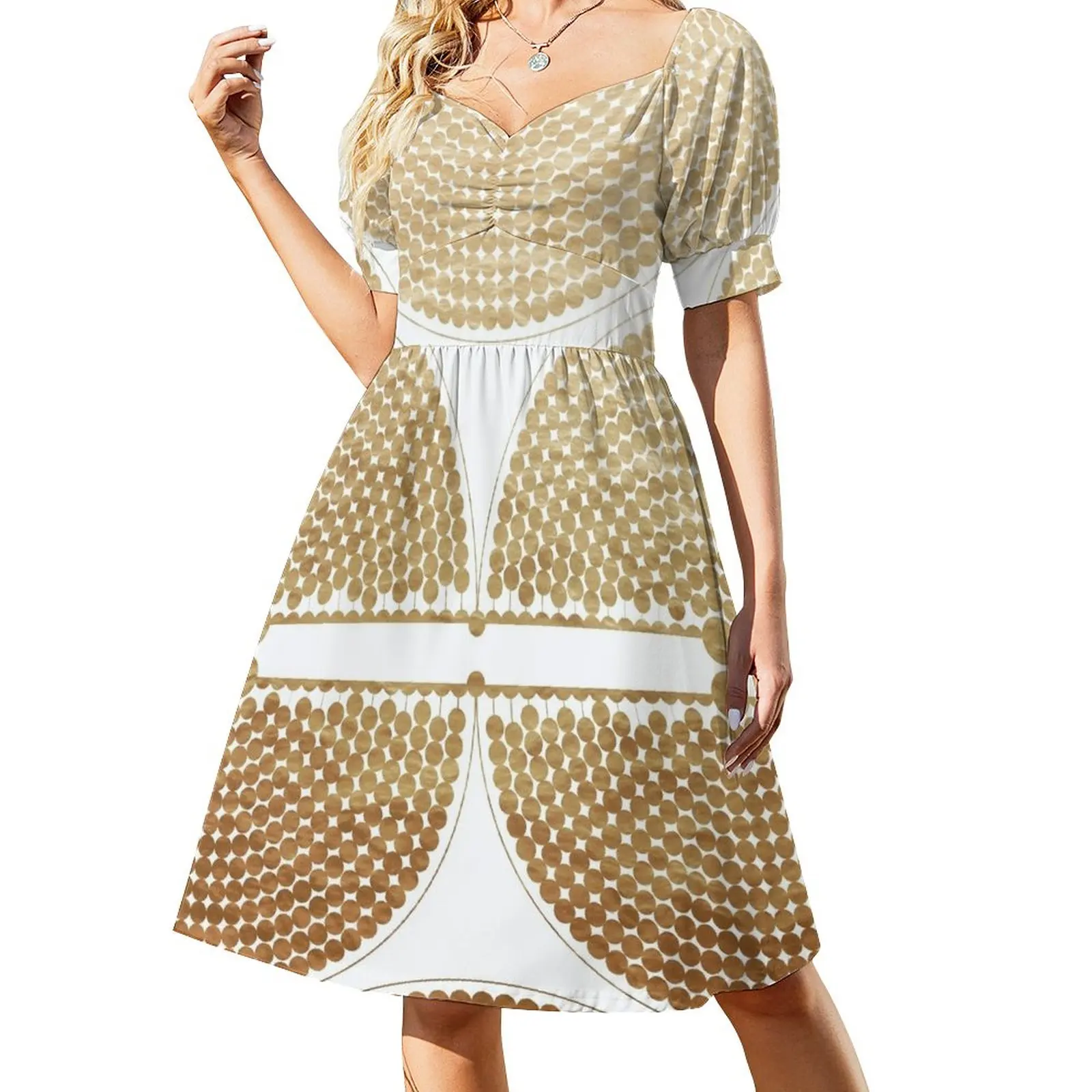 

Gold Muisca Pattern Dress prom dress women's summer clothing 2023 women dress luxury woman evening dress