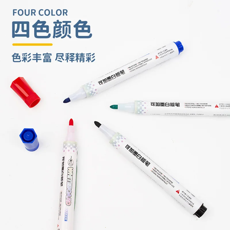 Whiteboard Pens High-Capacity Erasable Inkable Dry Wiping Colorful Record Multipurpose For Water Cup Plastic Bottle 6pcs