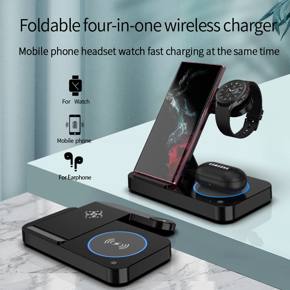 30W in Wireless Charger Stand Foldable Fast Charging Station