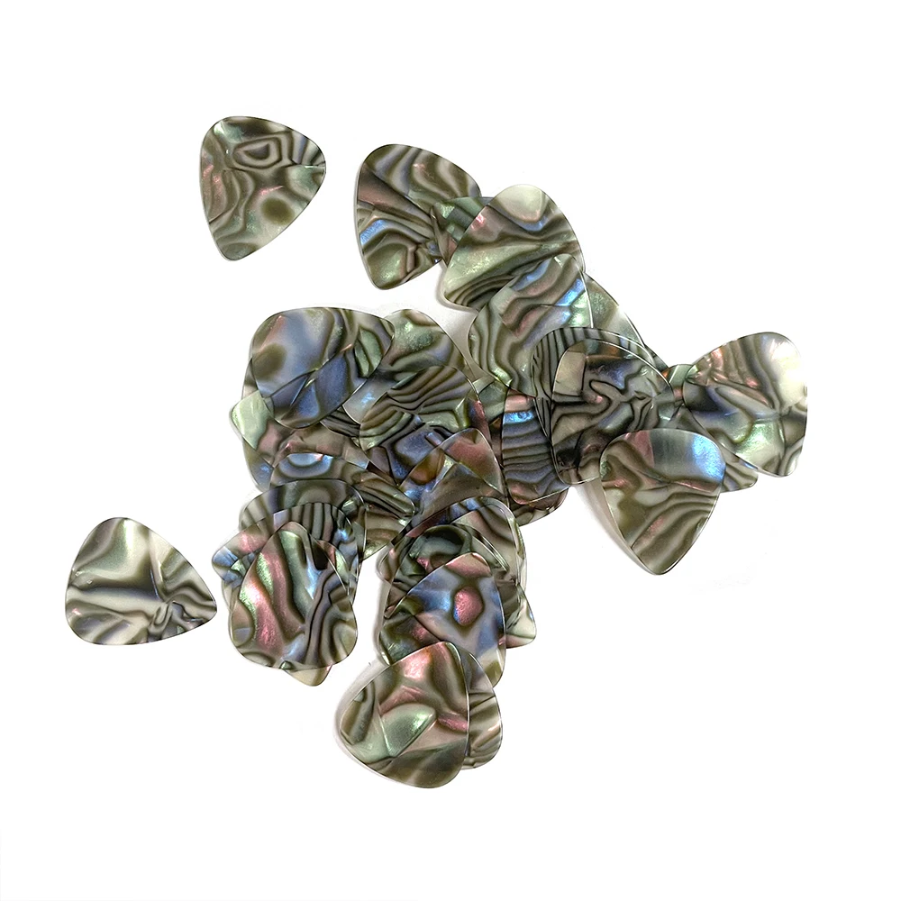 Lots of 500pcs Abalone Seashell Celluloid Guitar Picks Plectrums 0.46mm / 0.71mm / 0.96mm