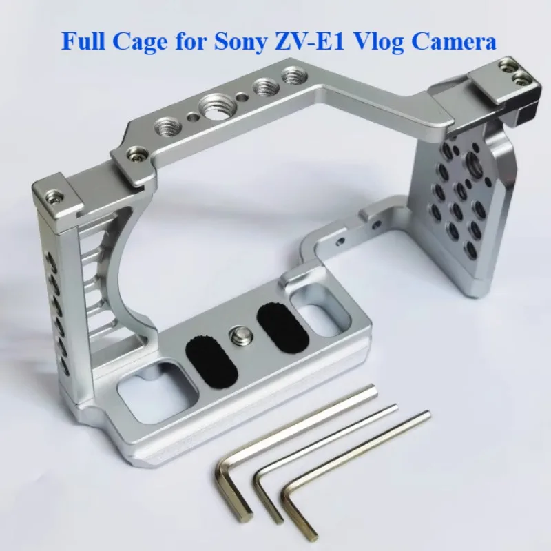 Sony ZV-E1 Vlog カメラ用フルケージ - 木製グリップハンドル、1/4