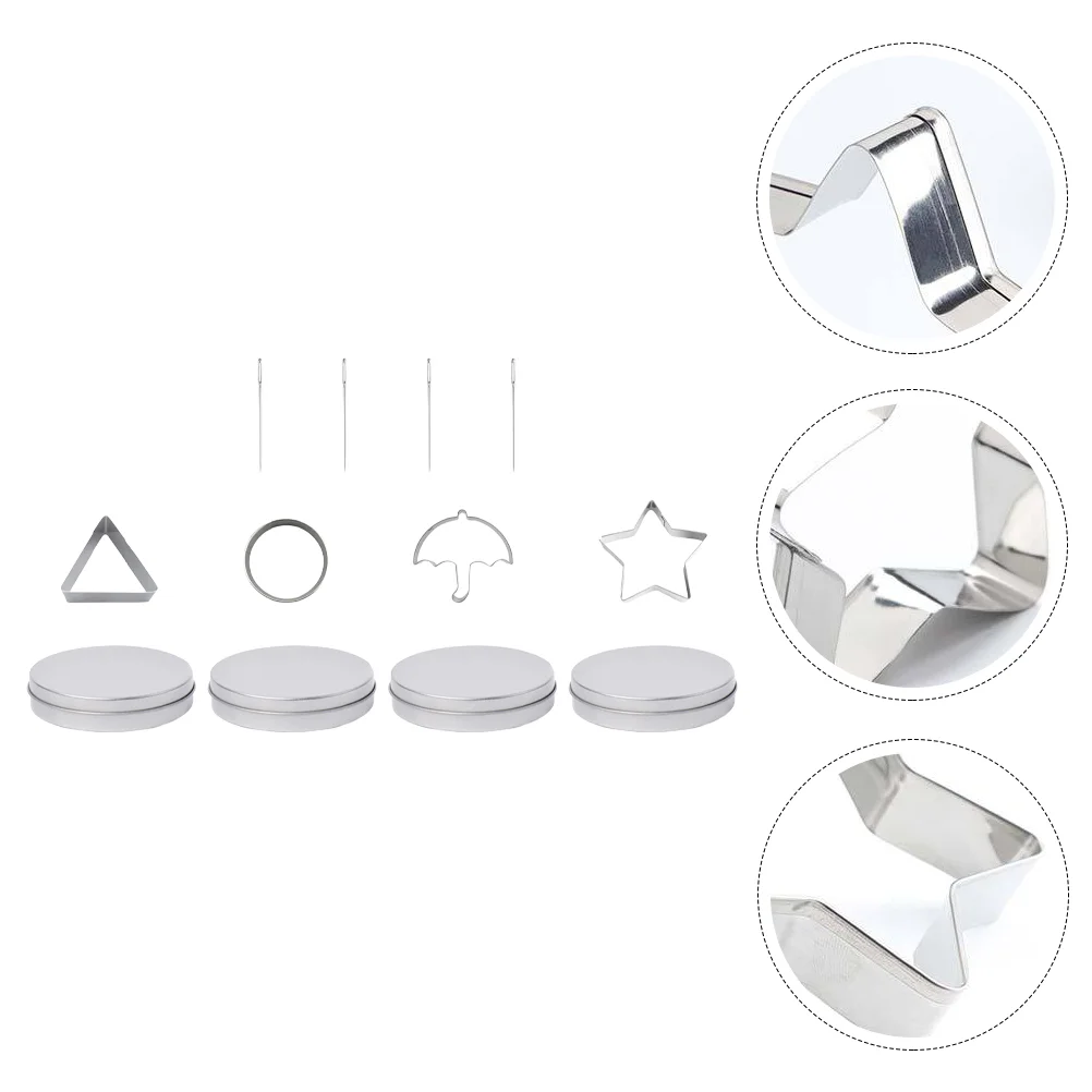 

Korean Sugar Candy Making Tools Stainless Steel Cookie Cutters Biscuit Molds Squid Sugar Game Kit Umbrella Triangle Star