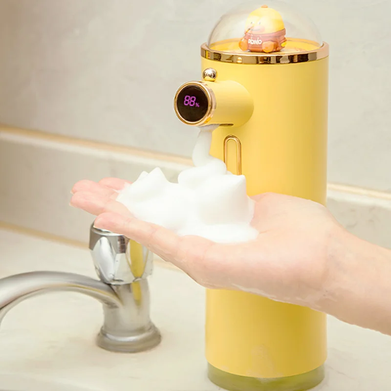 Cute Touch Free Automatic Inductive Foam Soap Dispenser Smart Wash Hand Machine Bathroom Washing