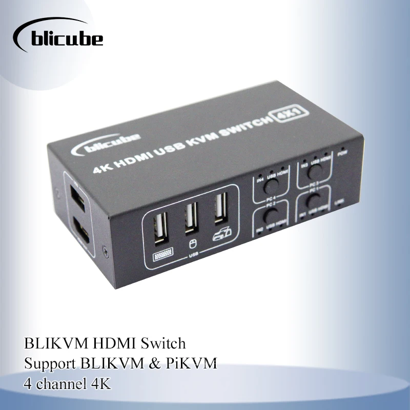 PiKVM-BLIKVM-HDMI-Switch-KVM-shared-laptop-four-port-converter-4-in-1 ...