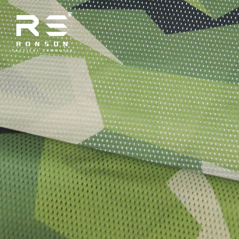Mesh fabric 120gsm M90 camouflage fabric tactical tricot mesh for printed