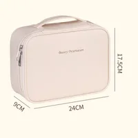 Sac à cosmétiques pour femmes, trousse de maquillage Double couche, grande capacité, organisateur de cosmétiques de luxe, essentiels de voyage, sac à cosmétiques pour femmes 6
