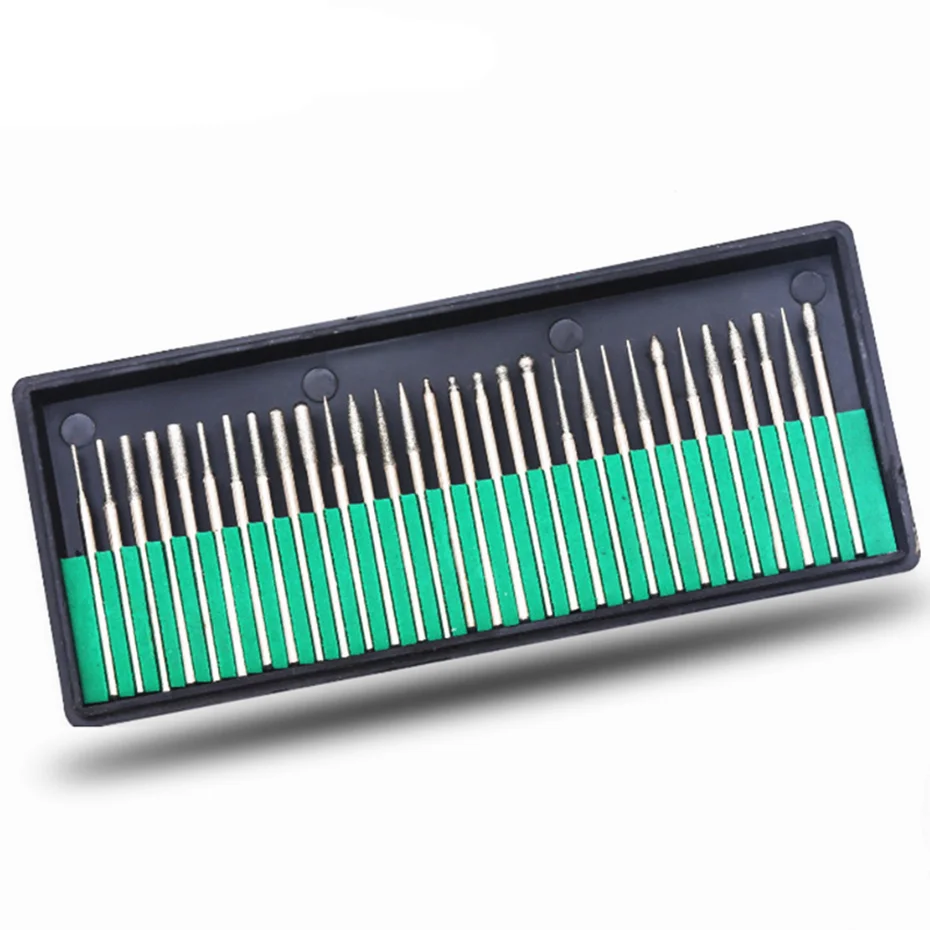 30-Piece Diamond Bur Set, 2.35mm/3.0mm Shank description 4