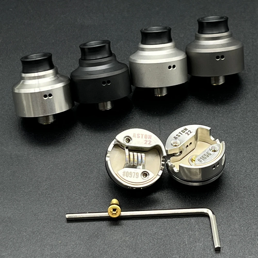 

Aston 22 RDA Atomizer MTL 22mm Single Coil Rebuildable Vaporizer Tank with 510 Drip Tip Squonk BF Pin Vapor Electronic Cigarette