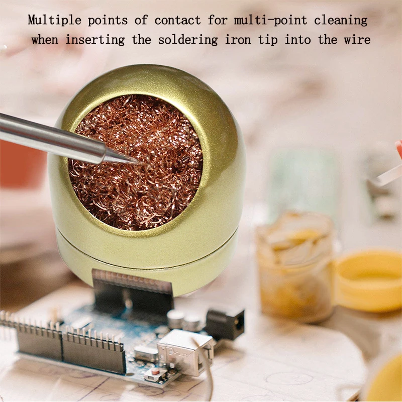 Soldering Iron Cleaning Ball Stand Holder Welding Desoldering Soldering Solder Iron Tip Copper Wire Cleaner Cleaning Steel Ball soldering iron electric soldering iron soldering iron kit soldering iron cleaner soldering iron tip cleaner soldering iron set soldering iron stand