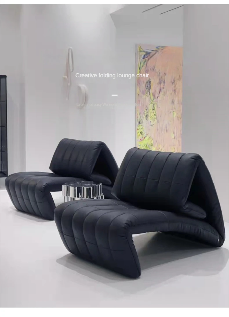 Description Picture 3 of itemSingle Sofa Chair Leisure Creative Folding Art Lazy Recliner Multifunctional Living Room Furniture Home Mobilier