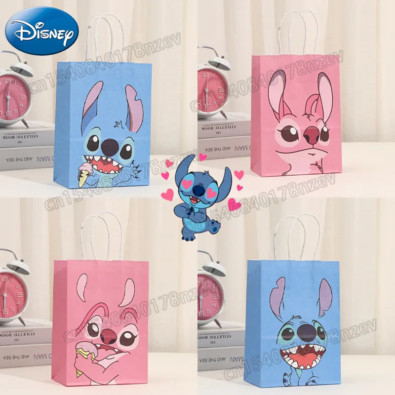 

Disney Lilo & Stitch Gift Bag Candy Loot Bags Stitch Angel Cartoon Party Festival Event Birthday Decoration Baby Party Supplies