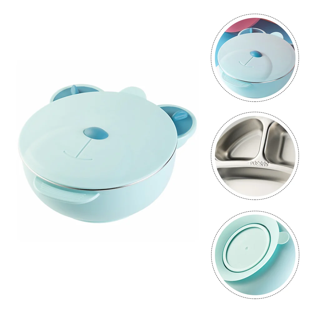 

Baby Dishes Thermal Insulation Lunch Box Cute Baby Tableware Bowl Portrable Suction Bowl