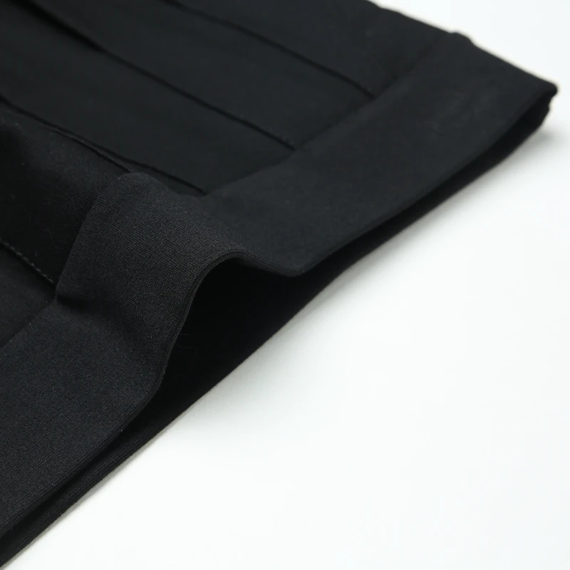 M-6XL High quality large size Korean women's office elastic high waisted short skirt, college style pocket pleated women's skirt