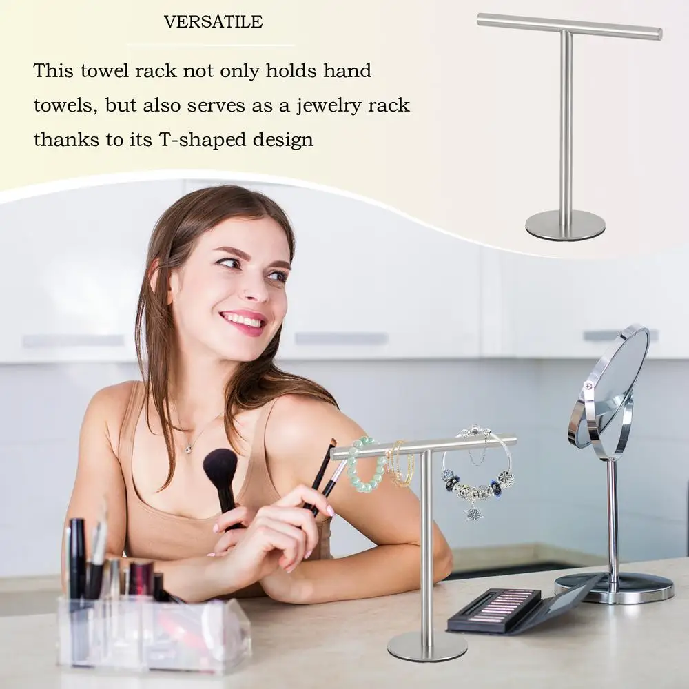Countertop Hand Towel Holder Kitchen Towel Holder Stand Hand Towel Holder Stand T Shape Towel Rack For Bathroom Kitchen