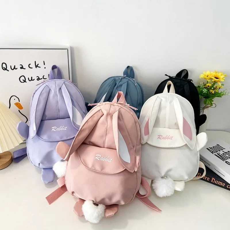 

Children Kids School Bags Backpack Baby Boy Girl Cute Rabbit Ears School Backpacks Large Capacity Kindergarten Bag