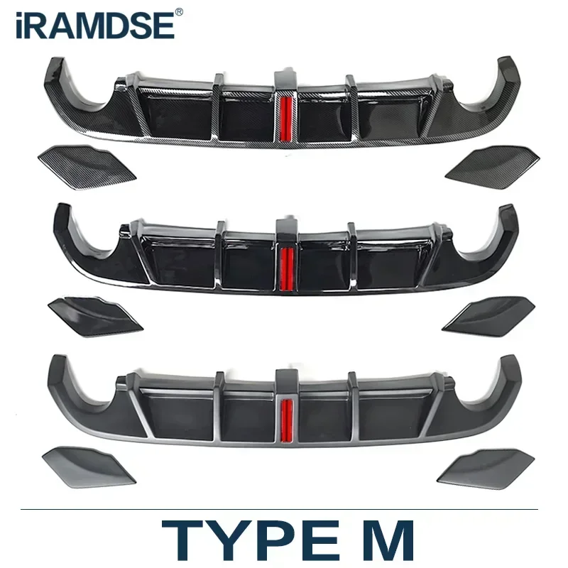 Rear Diffuser Car Body Kit Lip Bumper Spoiler Plastic Splitter for Volkswagen Golf MK6 GTI 2008-2013 double sided adhesive spoiler,rear bumper lip,rear bumper diffuser