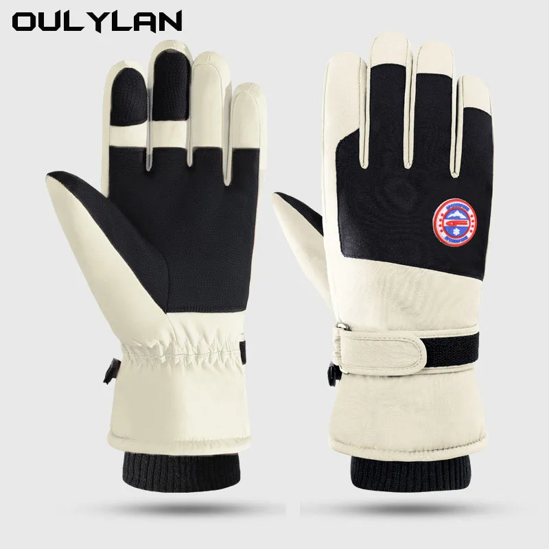 

Training Cycling Winter Warm Riding Cycling Windproof Women Ski Touch Screen Waterproof Glove Thickened Cotton Warm Mittens