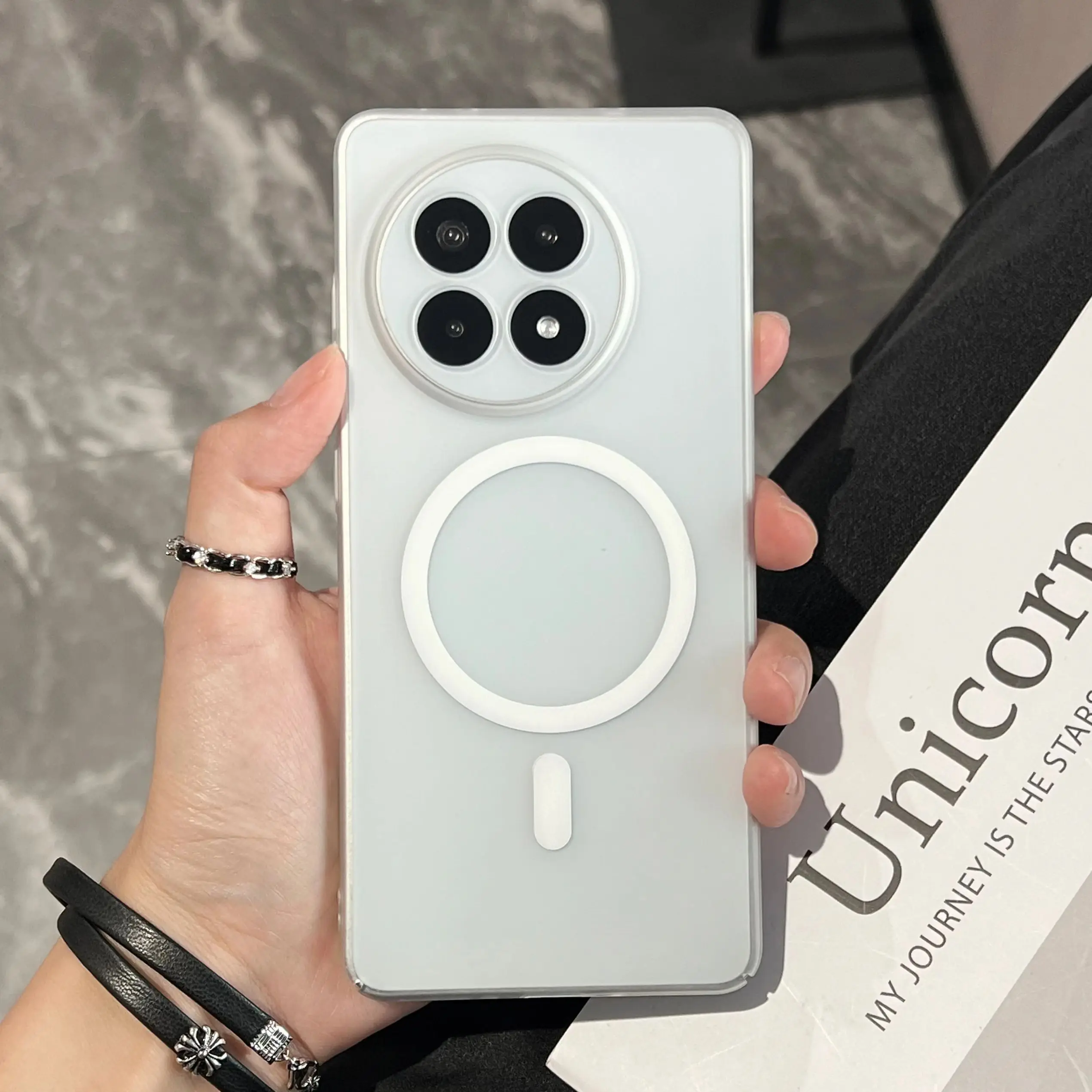 Magnetic Ultra Thin Translucent Shockproof Case with Matte Finish