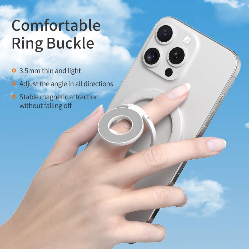 Magnetic Ring Phone Holder and Stand with Grip