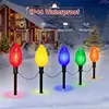 Solar Pathway Lights 5X Solar Powered Garden Pathway Lights Solar Garden Light Long Lasting Outdoor Lighted Stake Christmas 1