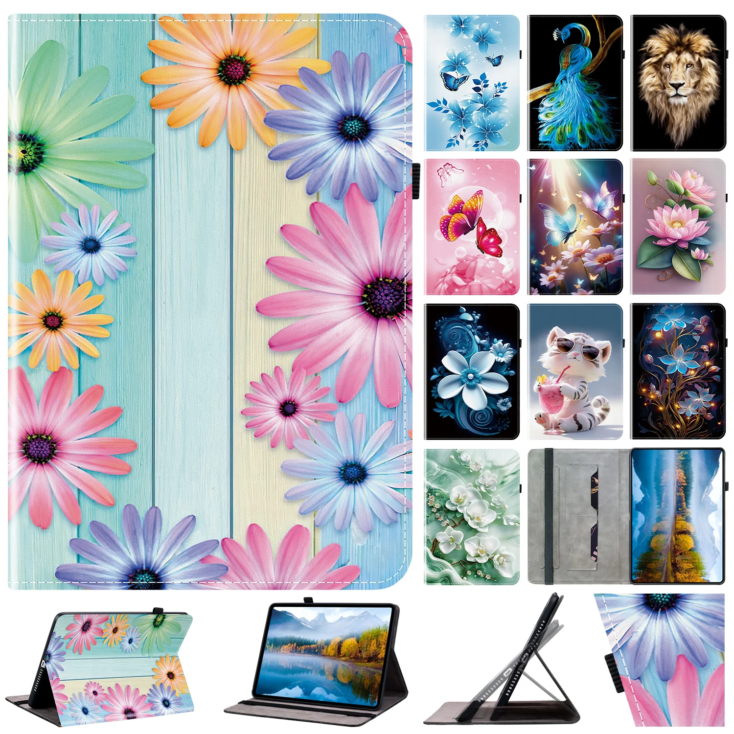 Premium Luxury Leather Tablet Cover, 11-12 Inch