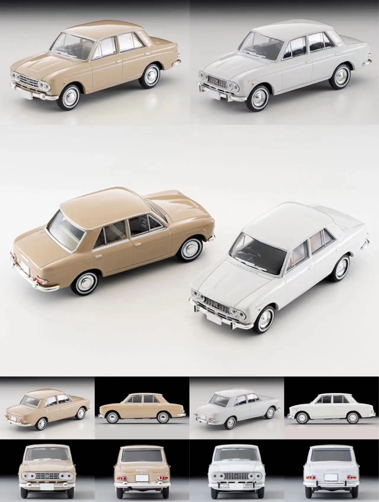 TAKARA TOMY TOMICA Datsun Bluebird 샴페인 화이트 합금 압축 미니어처 모델, 성인 장식, 1:64 TLV LV-65d/205a
