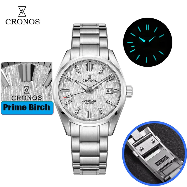 Cronos New 39mm Texture Luxury Men Business Dress Watches SW200