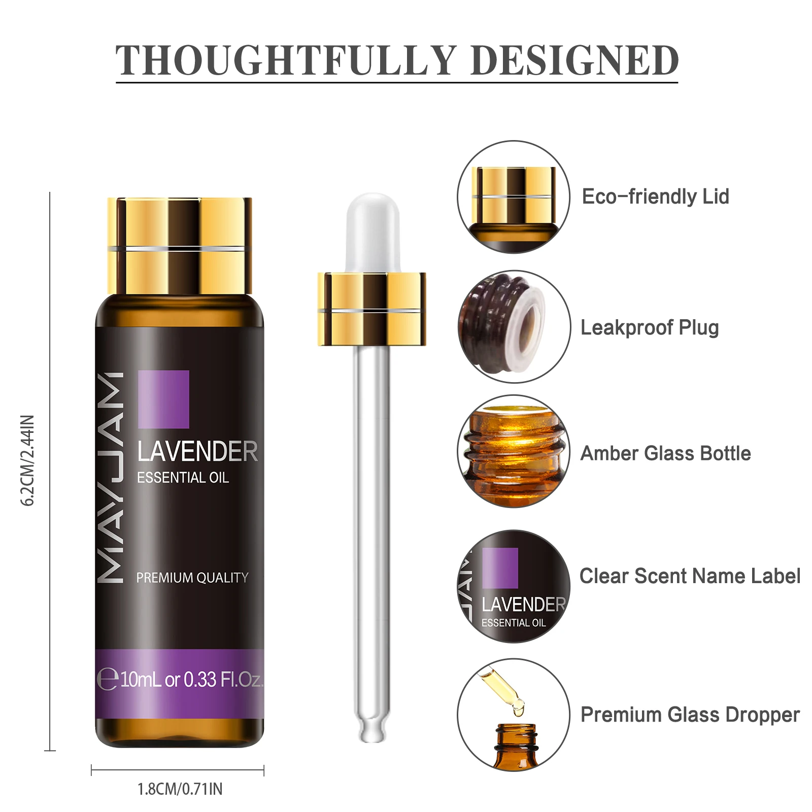 10ml Pure Plant Essential Oil For Humidifier Diffusers Mint Lavender Tea Tree Rose Vanilla Sandalwood Jasmine Pure Nature Oil 5