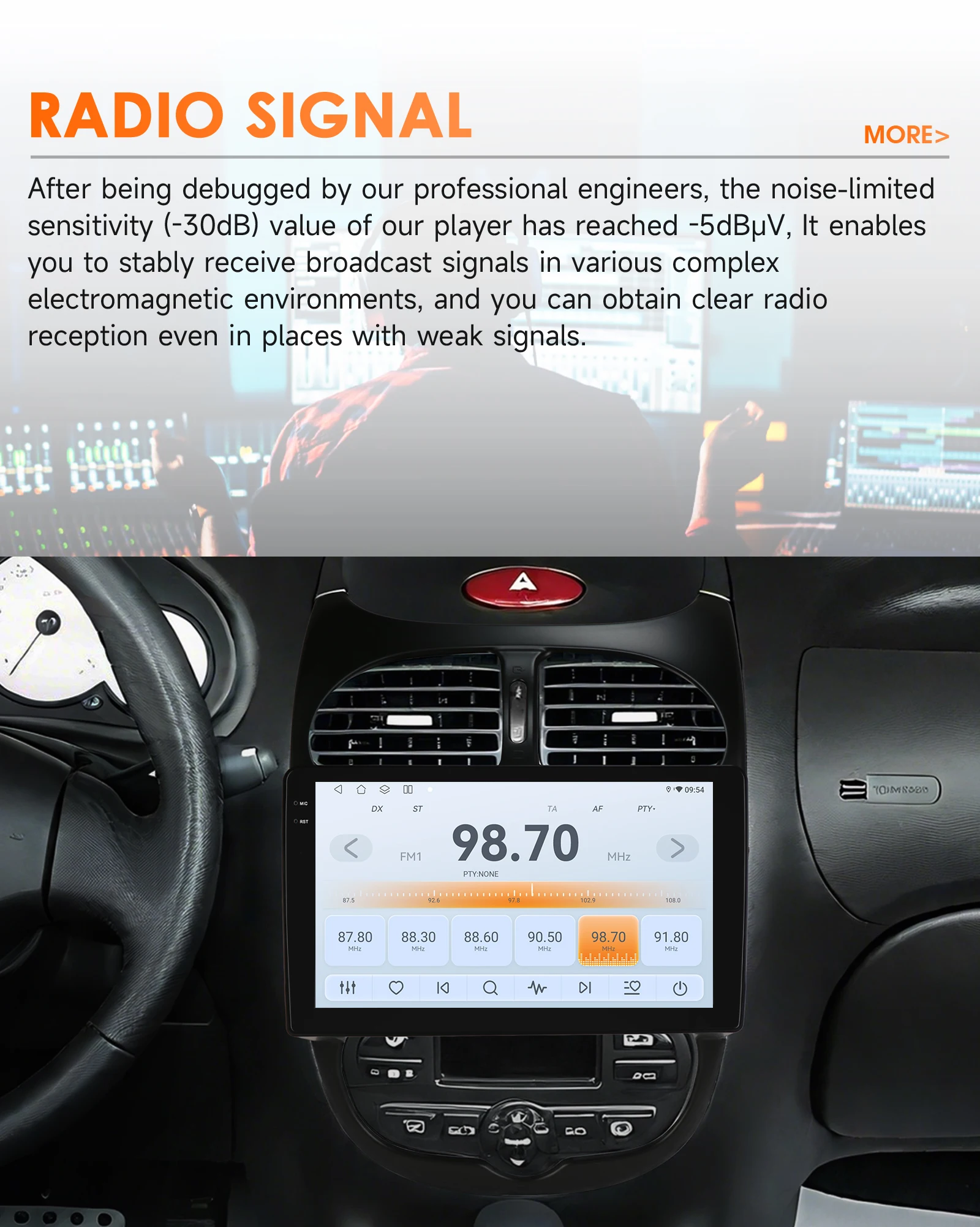 Hizpo von Qualcomm Snapdragon 6115 Android 14 Autoradio für Peugeot 206 206CC 206 SW 2000–2008 Multimedia Carplay Player Navi GPS – Detail 19