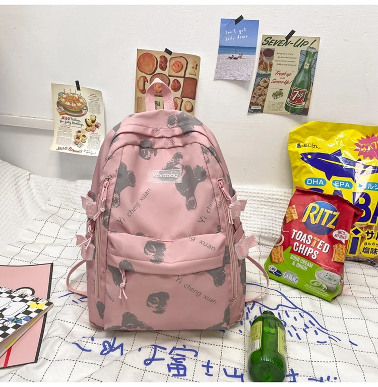 Middle school backpack female INS Korean version of high school students backpack 2022 new grade five and six backpack Stylish Backpacks