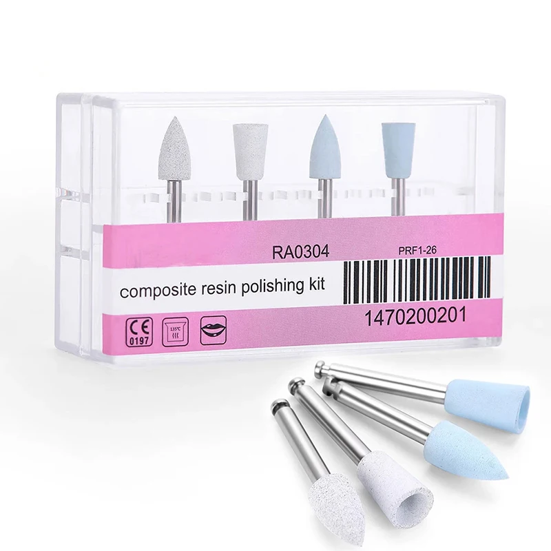 4Pcs/Box Dental Composite Resin Polishing Kit For Low Speed Handpiece