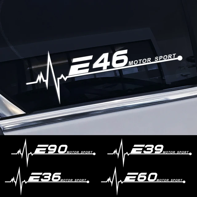 2PCS Car Side Window Stickers Vinyl Decal Decor Exterior Accessories For BMW E46 E60 E39 E92 E90 E36 E87 E30 E34 E61 E62 E93
