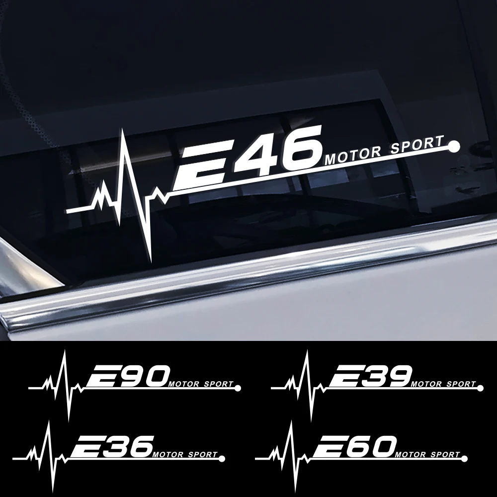 2PCS Car Side Window Stickers Vinyl Decal Decor Exterior Accessories For BMW  E46 E60 E39 E92 E90 E36 E87 E30 E34 E61 E62 E93