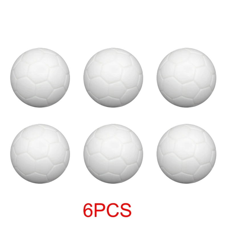 6Pcs Table Football Ball, 36mm Tabletop Game Soccer Ball, Table Soccer Foosballs Replacement Ball, Mini Football Set Dropship 5pcs russian roulette ball casino roulette game replacement ball acrylic white ball 12 14 16 18 20 22mm dropship