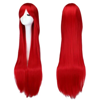 100cm Long High School DxD Rias Gremory Synthetic Wig Red Heat Resistant Synthetic Hair Cosplay Wigs 1