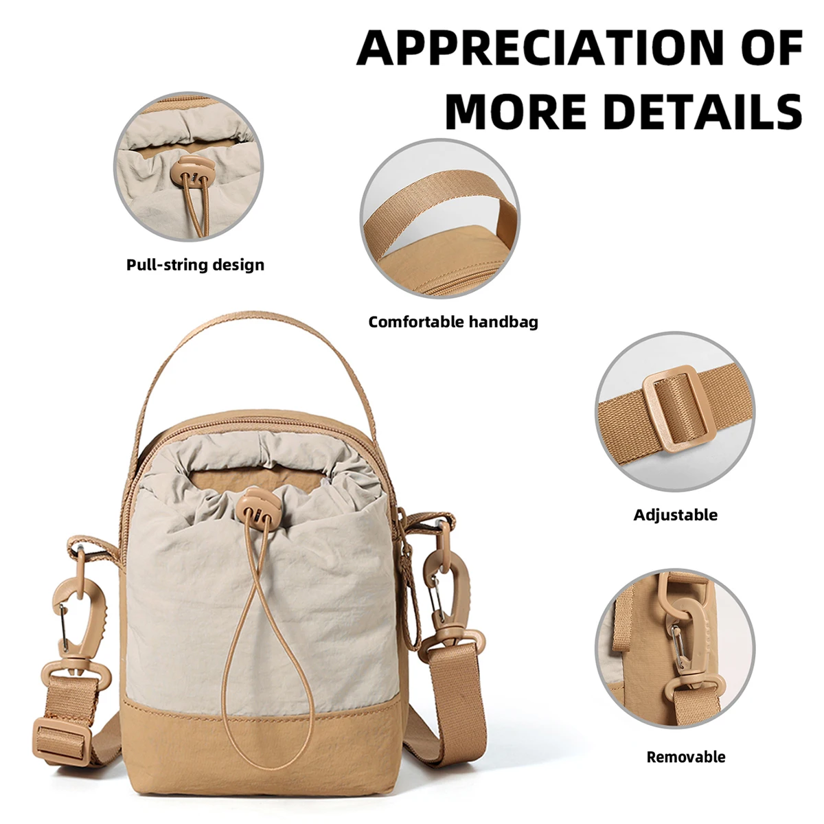 Workwear-Style Parent-Child Bag for Women, 2025 New Model, Outdoor Camping Sports Phone Tissue Crossbody Bag, Compact Water Bottle Bag for Women