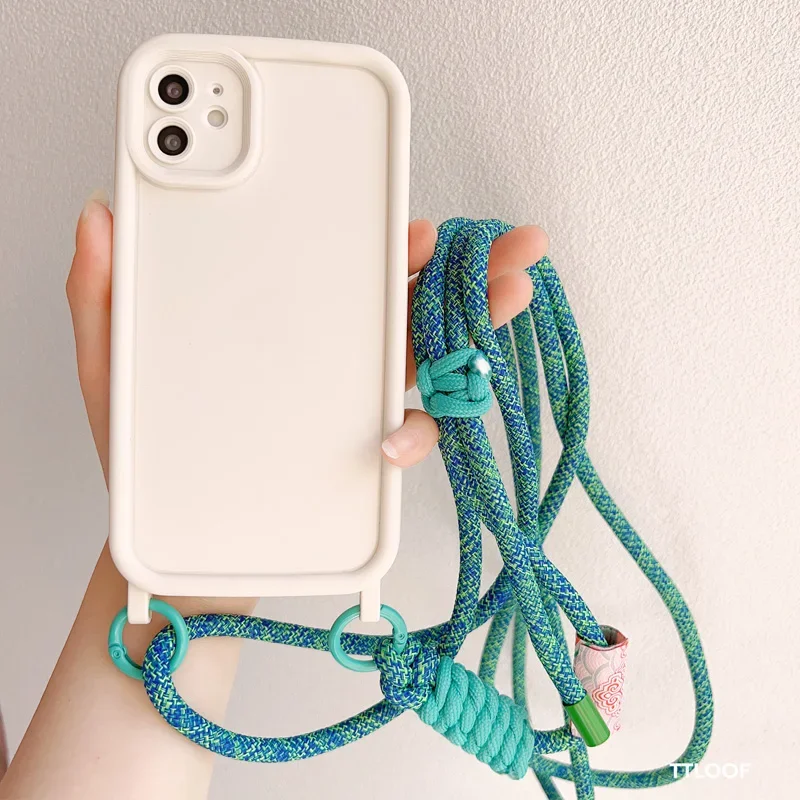 Adjustable Crossbody Necklace Lanyard Phone Case with Soft Cover