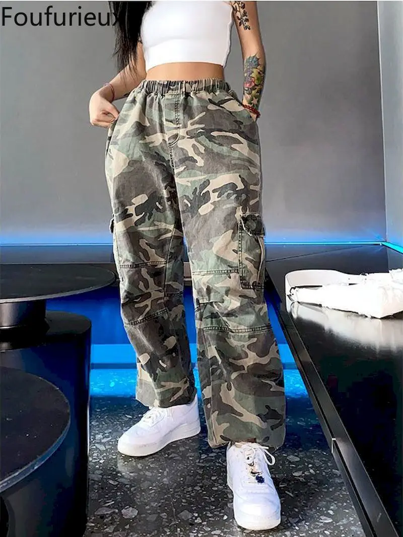 baggy camo cargo pants womens