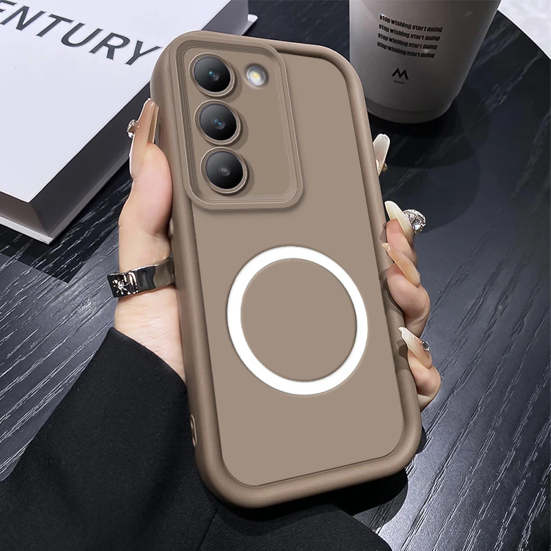 Shockproof Soft Silicone Phone Case with Magnetic Ring Sticker
