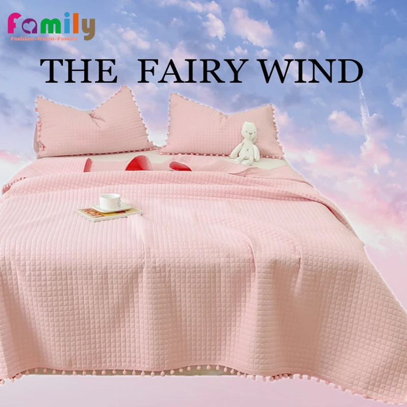 

Girls Bedding Set Lace Ruffle Quilt Sets with Bed Skirt Princess Bedding Set Vintage Floral Print Blanket Twin Size Decor 3Pc