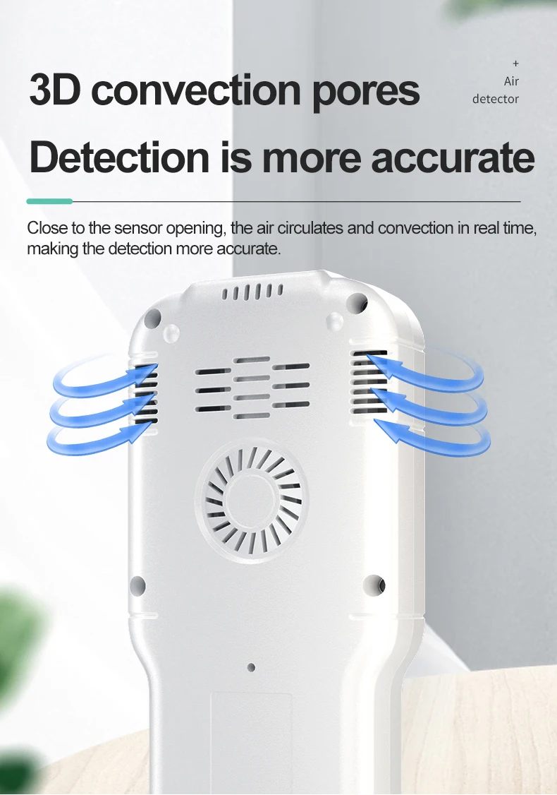 4in1 Gas Detector Multi Function Monitor JMS17 Air Quality Tester Analyzer HCHO