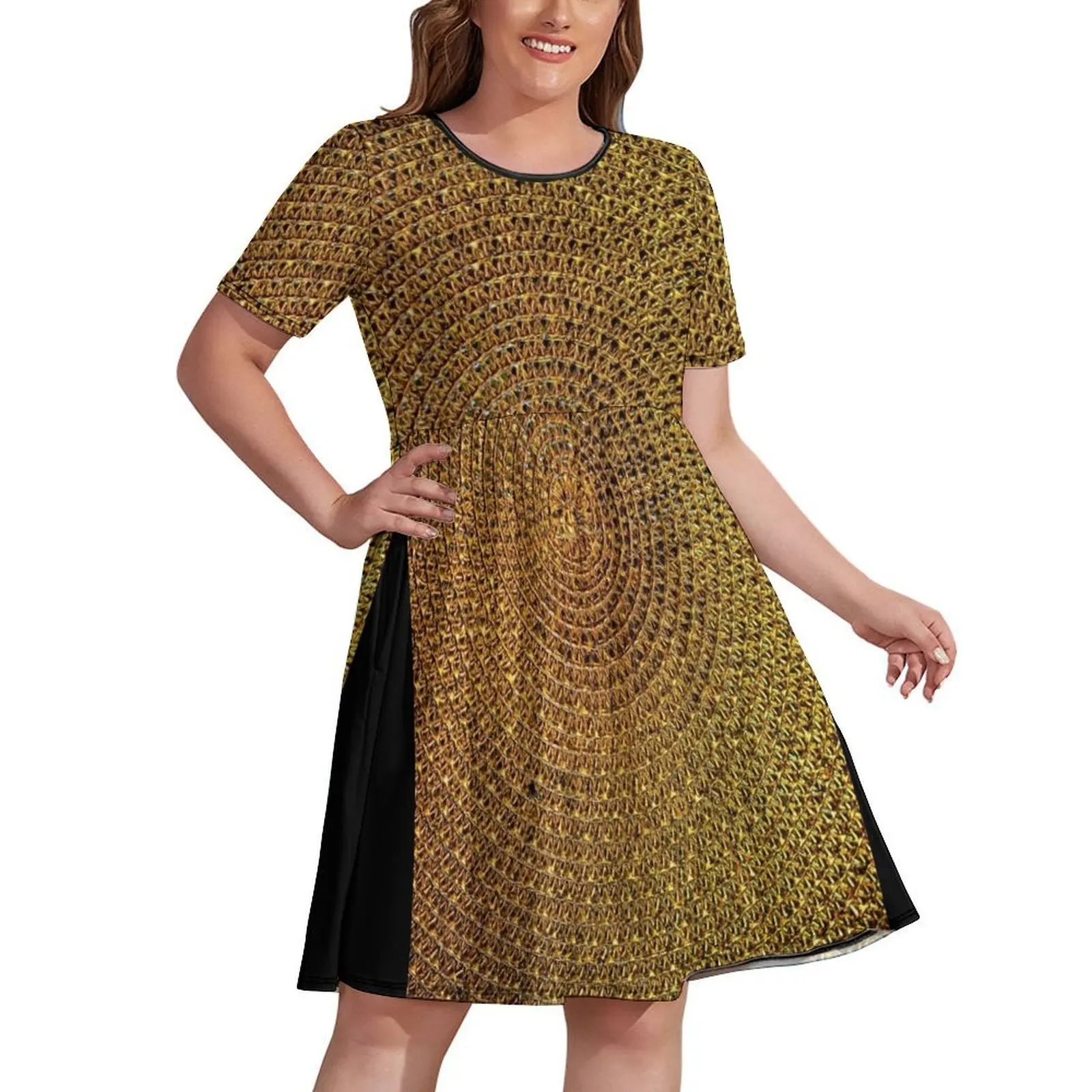 

Gold chain spiral Dress Dance dresses Summer women's clothing Elegant gown