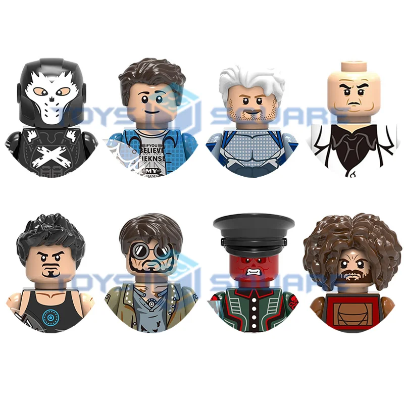 

The Crossbones Железный Паук Quicksilver Kingpin Man Питер Паркер красный череп Тони Старк модель Eitri строительные блоки