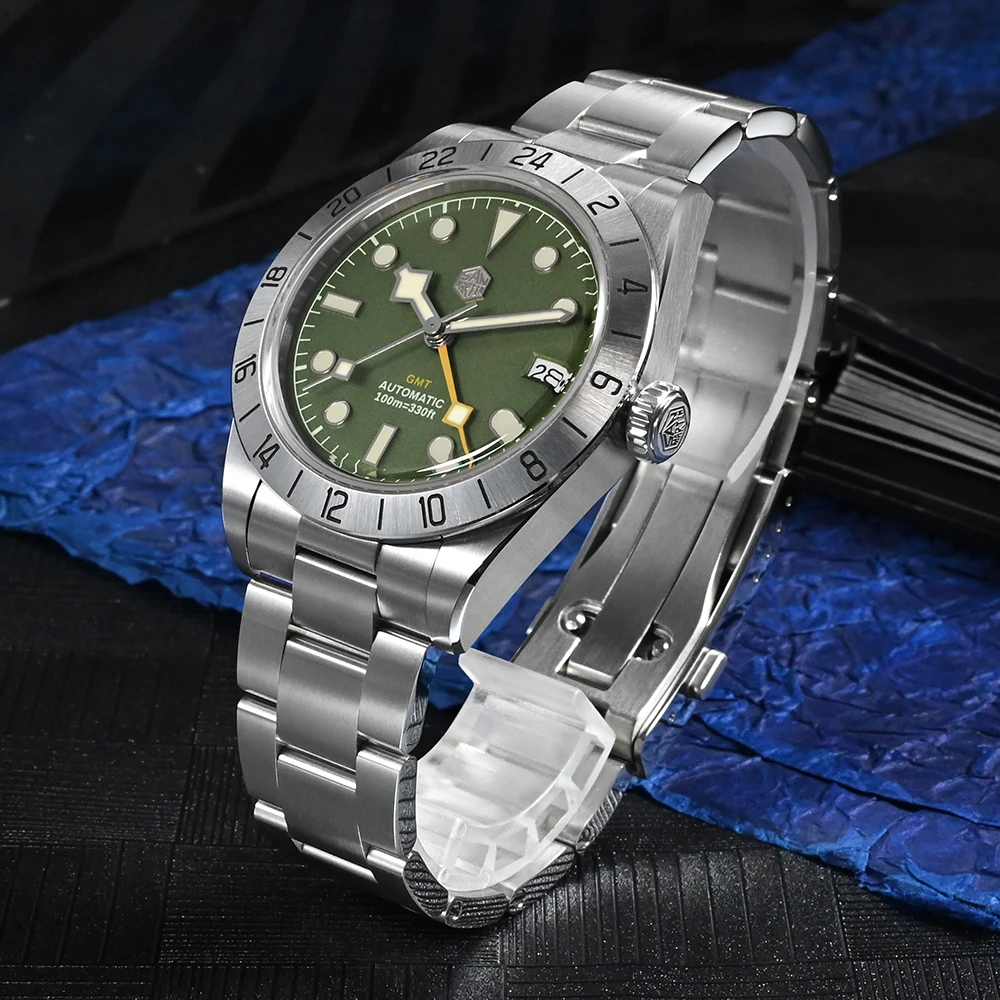 San Martin nový NH34 39mm BB GMT barva ciferník luxusní pánské hodinky pro muži krám automatický mechanická hodinky safír datle BGW9