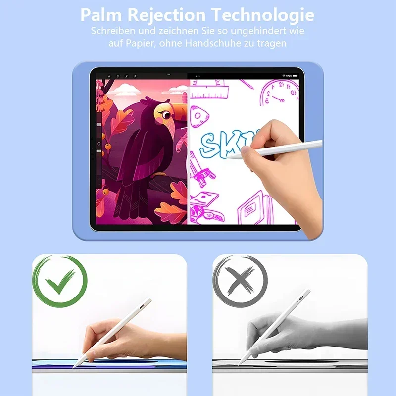 For Apple Pencil Palm Rejection Power Display iPad Pencil Game Pen For iPad 2025 2024 2023 2022 Pro Air Mini Specific Stylus