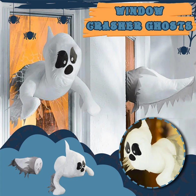 Halloween Decoration Ghosts Crashing Window Horror Ghosts Decor Masquerade Party Cosplay Props