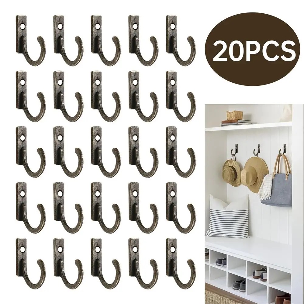 Vintage Wall Hanger Hooks Curved Buckle Horn Lock Clasp Hook For Wooden Jewelry Box Furniture Home Decor