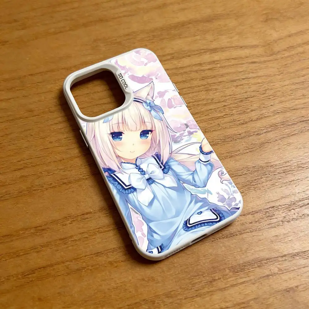 N-Nekopara-S Chocola Vanilla Handyhülle für iPhone 17 16 Pro Plus 15 14 13 12 11 Max Mini X XS Silikon Stoßfeste Schutzhülle – Detail 8