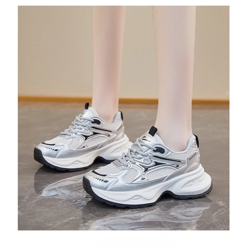 Women's Shoes 2026 Spring Autumn Platforms Sneakers Comfortable Women Casual Shoes Lace Up Non Slip Vulcanized Shoes